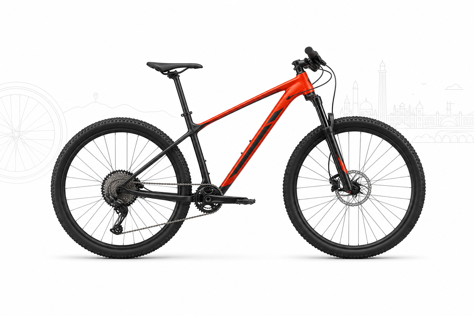 Premium red and black mountain cycle